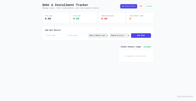 Security scan screenshot of https://debttrackergemini-s1fzh1nix1.edgeone.app/