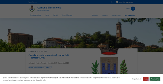 Security scan screenshot of https://comune.monleale.al.it/