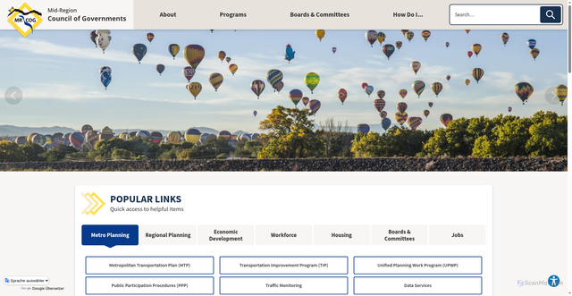 Security scan screenshot of https://mrcog-nm.gov/
