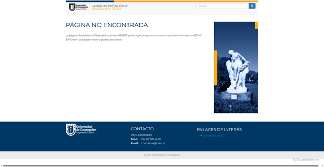 Security scan screenshot of https://dc.udec.cl/sites/default/files/webform/video-654832-pittsburgh-penguins-v-toronto-maple-leafs-liv-v-en-us-4213-0-30n1.html