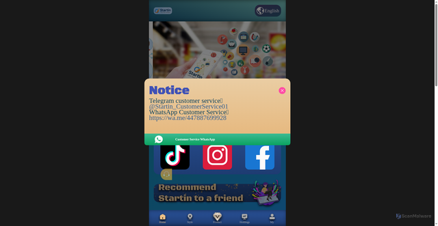 Security scan screenshot of https://startin-ol.click/
