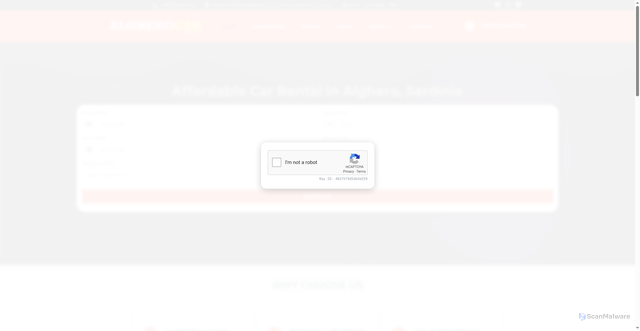 Security scan screenshot of https://algherocar.com