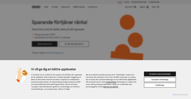 Security scan screenshot of https://Sbab.se