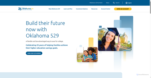 Security scan screenshot of https://www.oklahoma529.com/