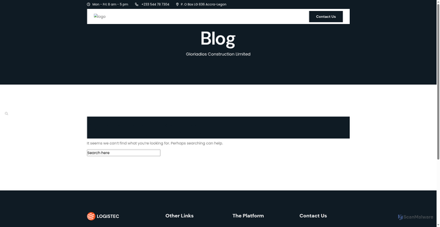 Security scan screenshot of https://gloriadiosconstruction.com