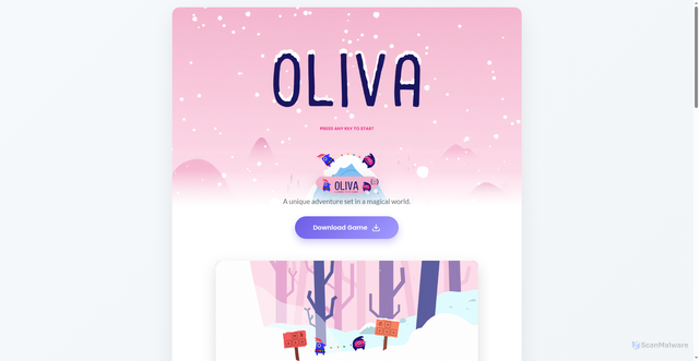 Security scan screenshot of https://olivagame.com