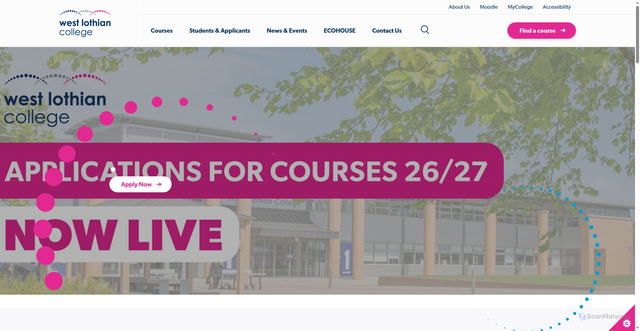 Security scan screenshot of https://www.west-lothian.ac.uk/