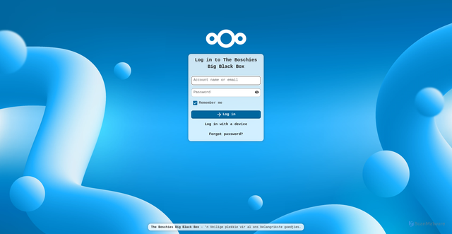 Security scan screenshot of http://boschiesbigblackbox.com/