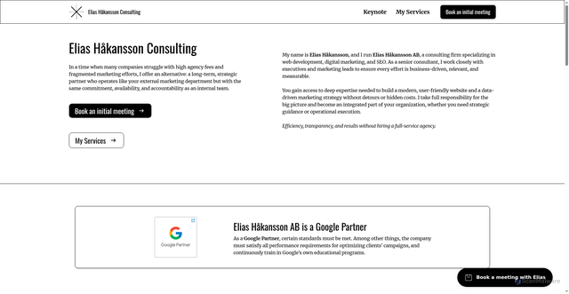 Security scan screenshot of https://eliashakansson.se