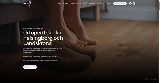 Security scan screenshot of https://fotsko.se