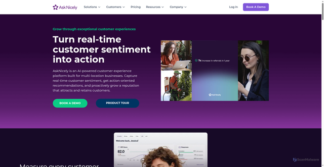 Security scan screenshot of https://asknice.ly
