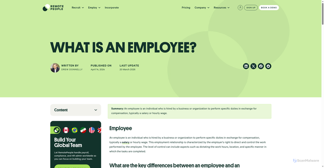 Security scan screenshot of https://remotepeople.com/glossary/employee/