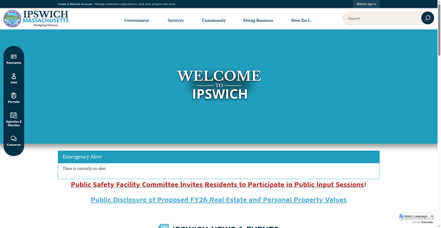 Security scan screenshot of https://ipswichma.gov/