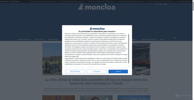 Security scan screenshot of https://moncloa.com
