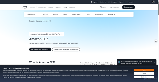 Security scan screenshot of https://ec2.us-east-1.amazonaws.com/