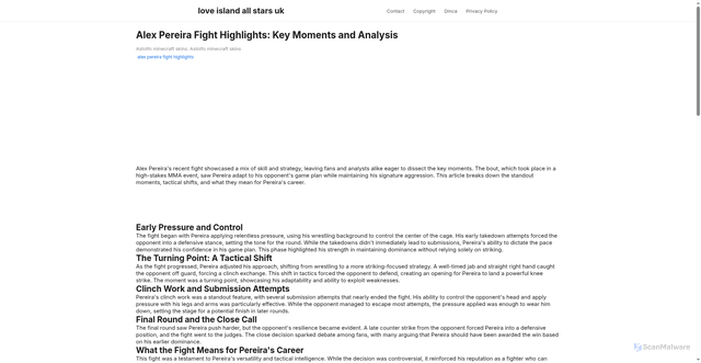 Security scan screenshot of https://duniacreativespace-dp7ngwxj0aml.edgeone.app/alex-pereira-fight-highlights.html