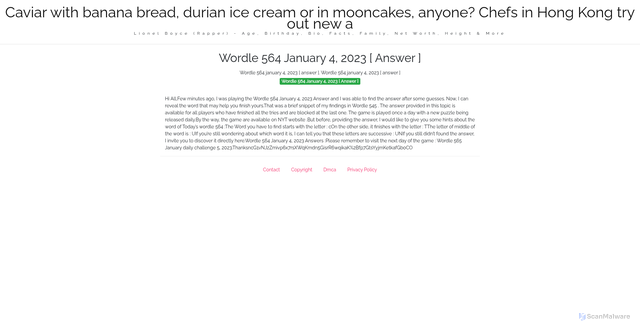 Security scan screenshot of https://mggburnsblog-rcr7wuwi6l.edgeone.app/24142-wordle-564-january-4-2023-answer.html