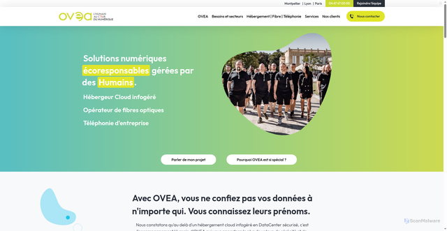 Security scan screenshot of https://ovea.com
