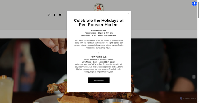 Security scan screenshot of https://www.redroosterharlem.com/