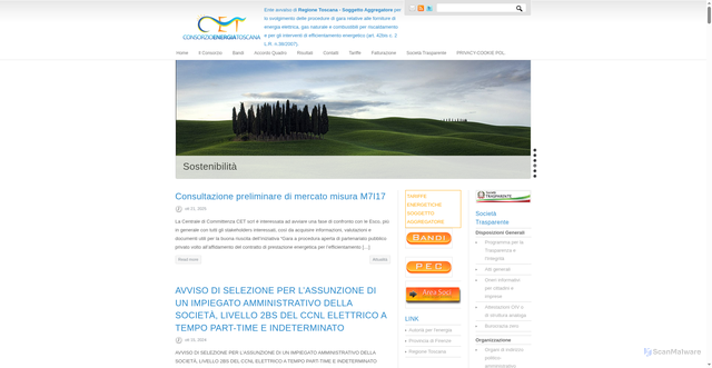 Security scan screenshot of https://www.consorzioenergiatoscana.it