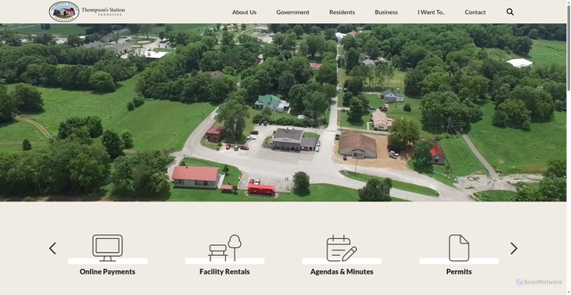 Security scan screenshot of https://thompsons-station.gov/
