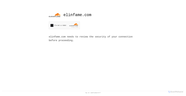 Security scan screenshot of https://elinfame.com