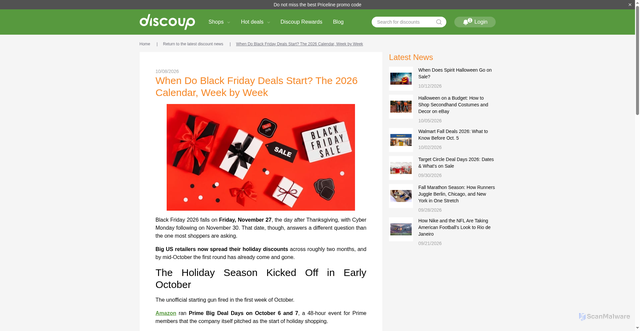 Security scan screenshot of https://www.discoup.com/us/news-when-do-black-friday-deals-start.html