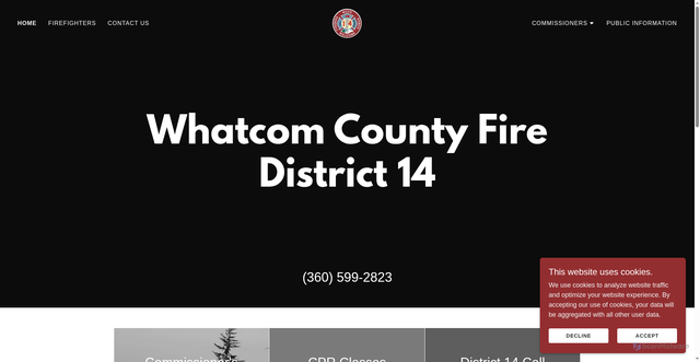 Security scan screenshot of https://whatcomfire14.gov/