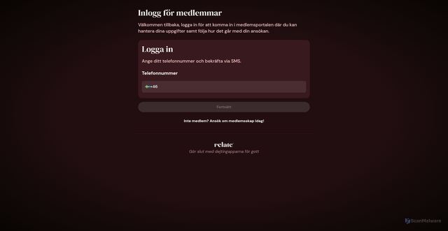 Security scan screenshot of https://app.relate-matchmaking.com/login
