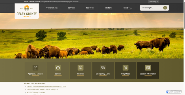 Security scan screenshot of https://www.gearycounty.org/