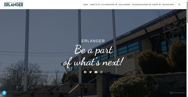 Security scan screenshot of https://erlangerky.gov/