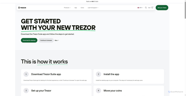 Security scan screenshot of https://trezen-suiteapp.wixstudio.com/usen