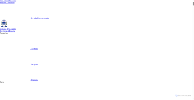 Security scan screenshot of https://www.comune.coccaglio.bs.it