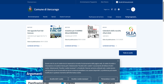 Security scan screenshot of https://www.comune.vercurago.lc.it/