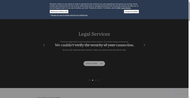 Security scan screenshot of https://dwfgroup.com