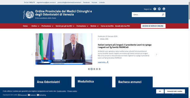 Security scan screenshot of https://www.omceovenezia.it/