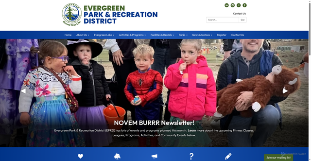 Security scan screenshot of https://www.evergreenrecreation.com/