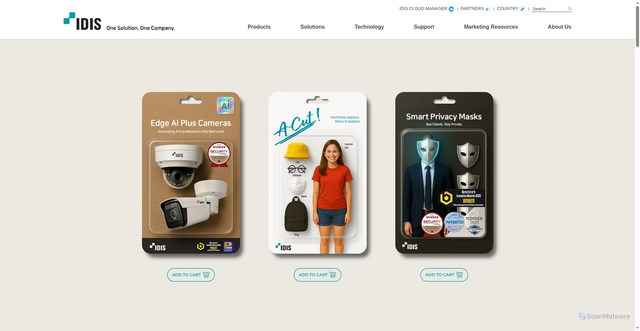 Security scan screenshot of https://idisglobal.com