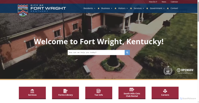 Security scan screenshot of https://www.fortwrightky.gov/