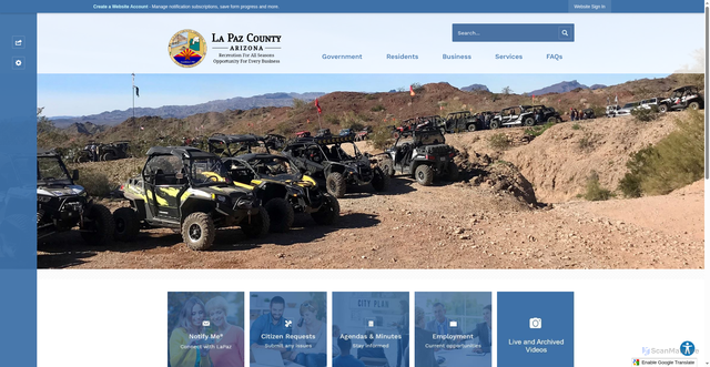 Security scan screenshot of https://lapaz.gov/