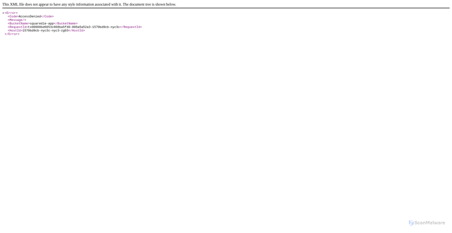 Security scan screenshot of https://s.squaredle.app