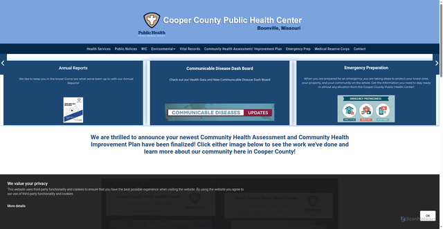 Security scan screenshot of https://coopercohealth.gov/