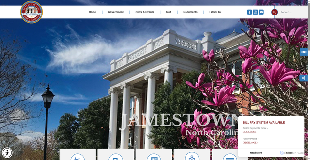 Security scan screenshot of https://jamestown-nc.gov/