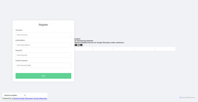 Security scan screenshot of http://hegesecure.com/auth/signup.php