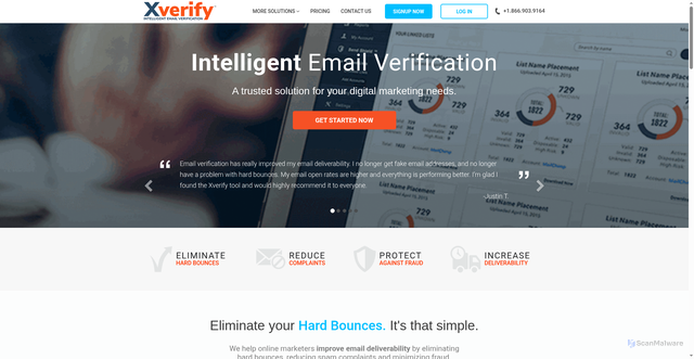 Security scan screenshot of https://api.xverify.com