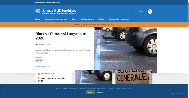 Security scan screenshot of https://www.sbt.it