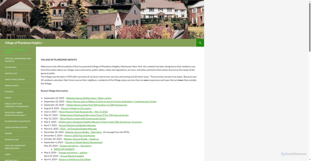 Security scan screenshot of https://plandomeheights-ny.gov/