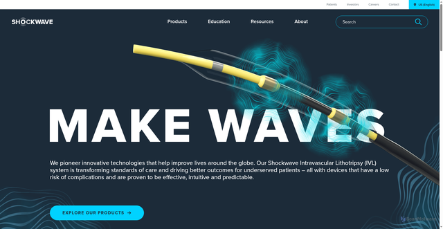 Security scan screenshot of https://shockwavemedical.com