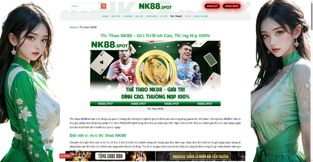 Security scan screenshot of https://nk888o.com/the-thao-nk88/