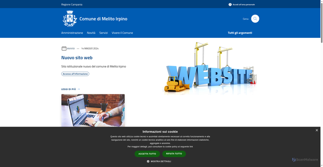 Security scan screenshot of https://www.comune.melitoirpino.av.it/it